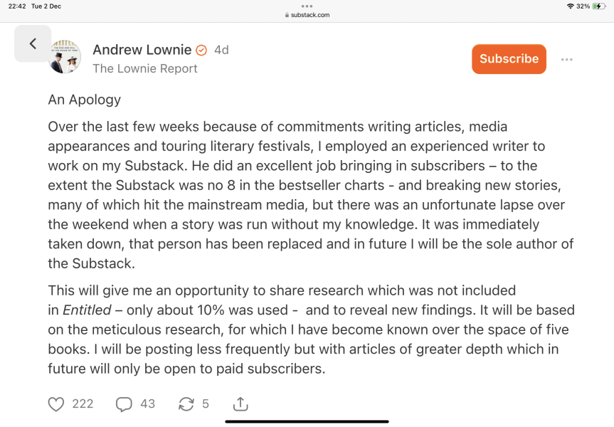 I have pre-ordered Andrew Lownie's Book (out I think 14th August) A thread for those interested in "Entitled"