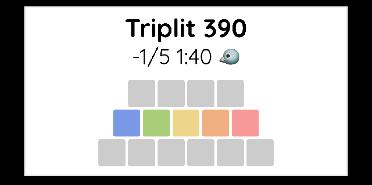 Yet another new word game - let me introduce you to Triplit!