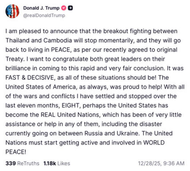 War (crimes) and Peace (prizes) - Trump Thread #151