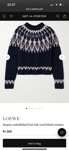 Sophisticated - expensive Christmas jumper?