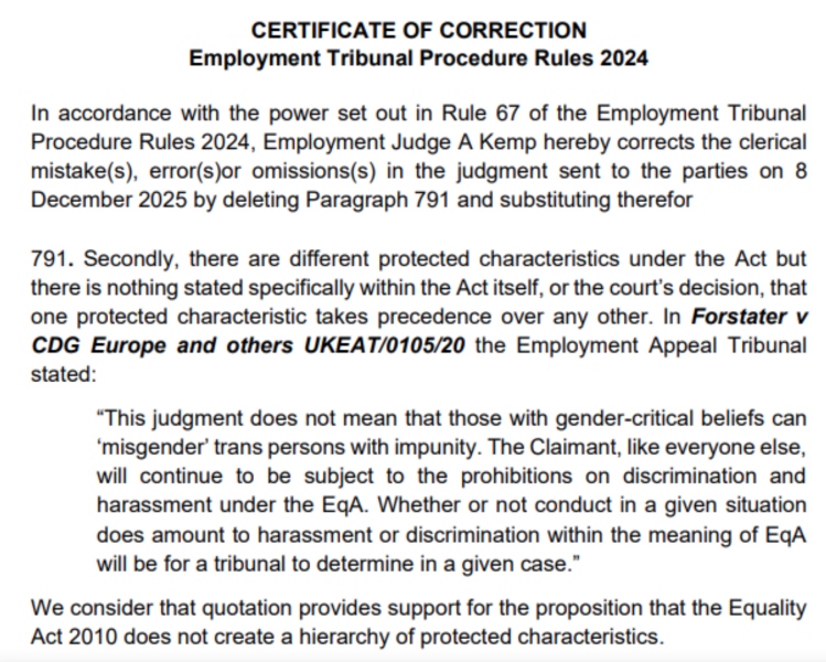 Sandie Peggie vs NHS Fife Health Board and Dr Beth Upton, following Employment Tribunal judgment - thread #58
