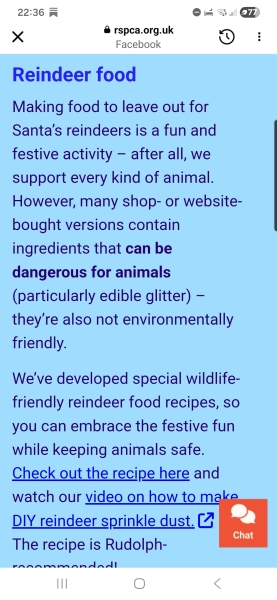 Neighbours complaining about reindeer food