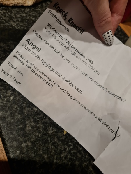 To be annoyed at more school requests to buy things?