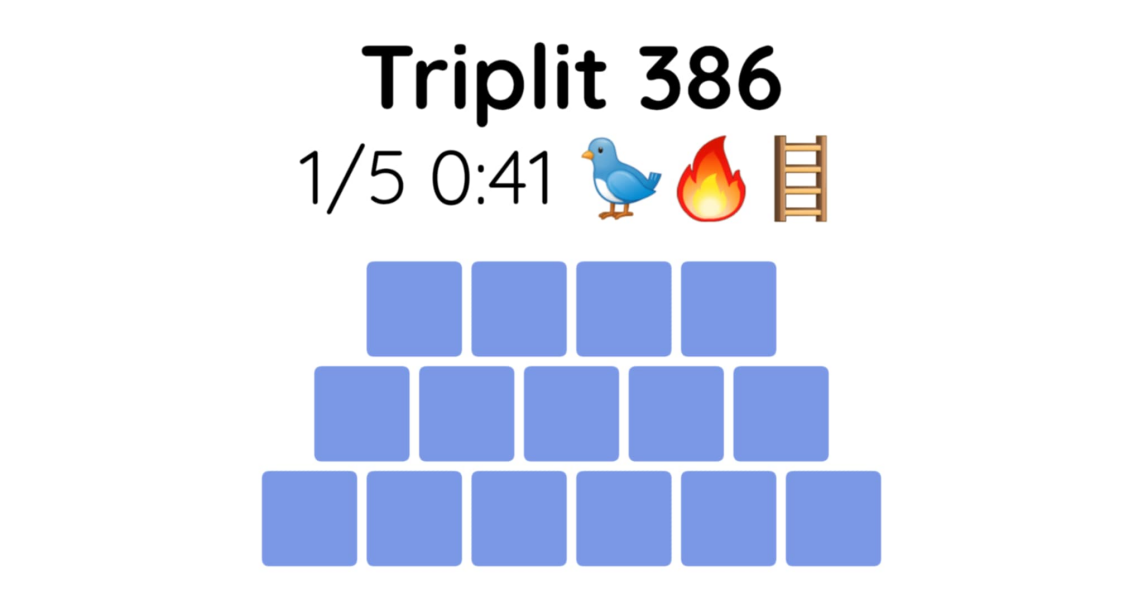 Yet another new word game - let me introduce you to Triplit!