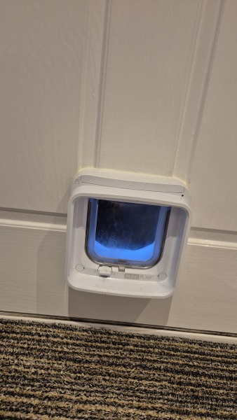 Putting a cat flap in an awkward UPVC door. How?