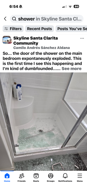 £1670 for exploding shower door at pool- please help