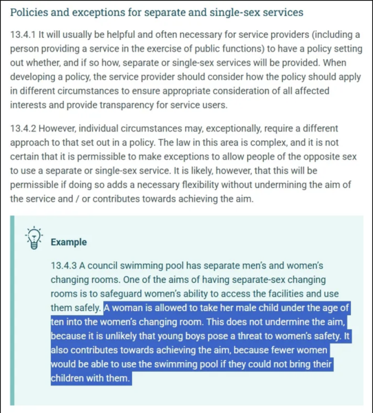 Brigitte Phillipson blocking EHRC guidance