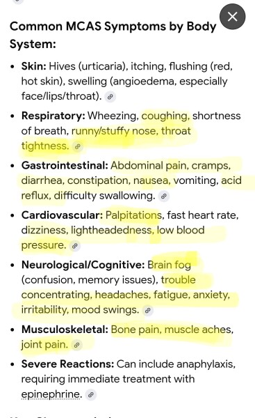 Mast cell activation syndrome - does anyone suffer with this?