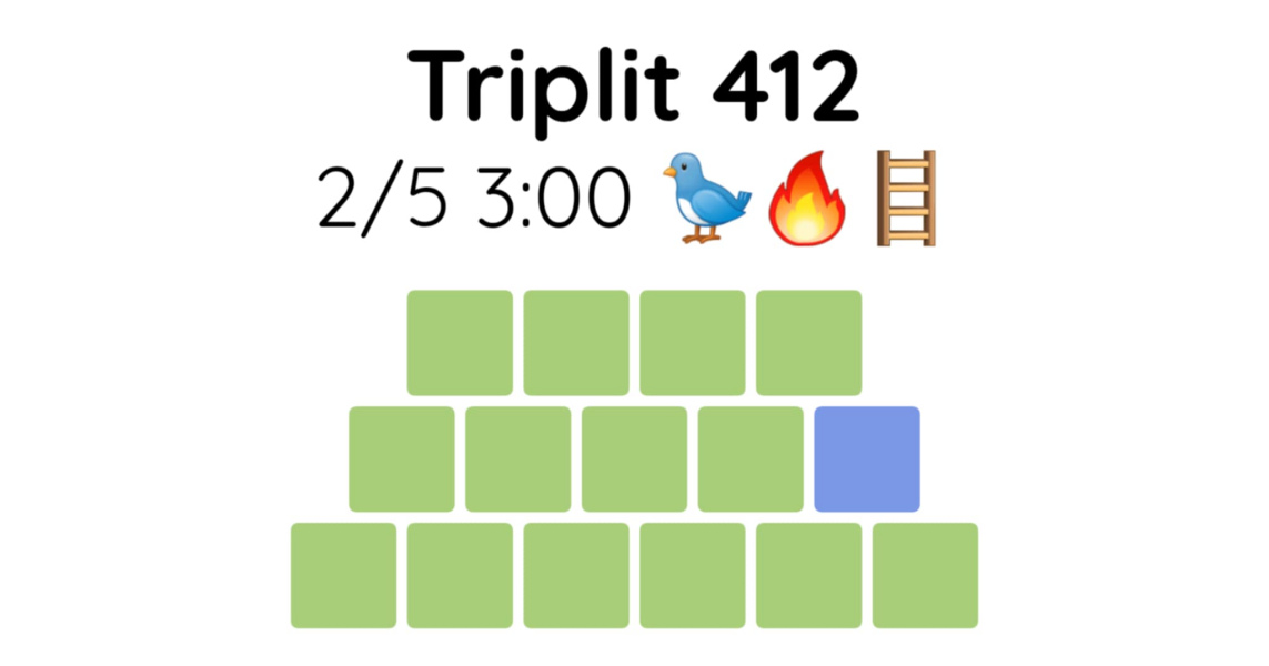 Yet another new word game - let me introduce you to Triplit!