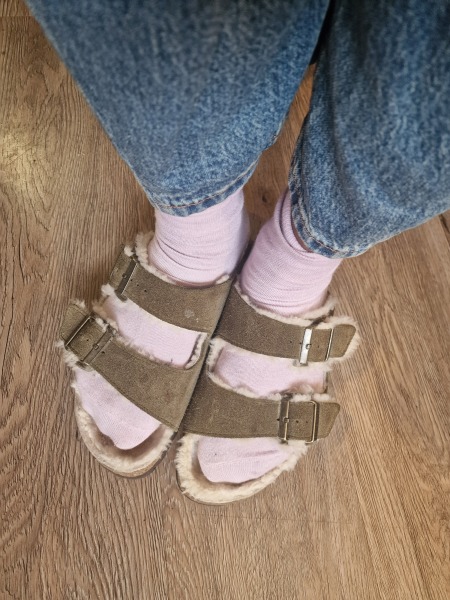Oh god just looked down - whats on your feet, does it show your age??