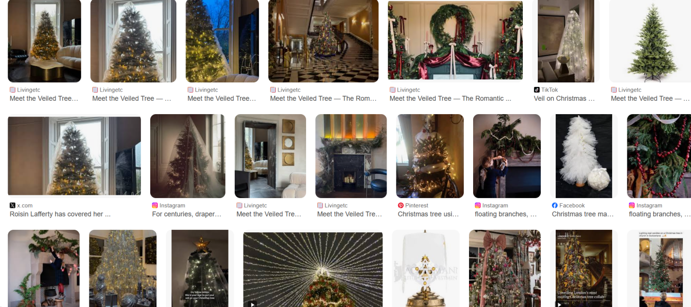 Did anyone do a shrouded / veiled Christmas tree this year?