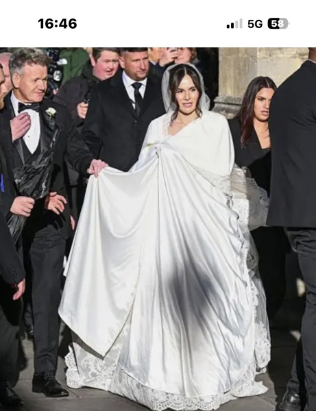 Why is Holly Ramsay covered with a tablecloth?