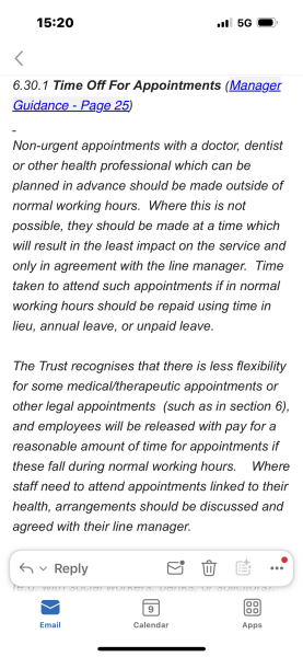 To think this should be sick leave not annual leave?