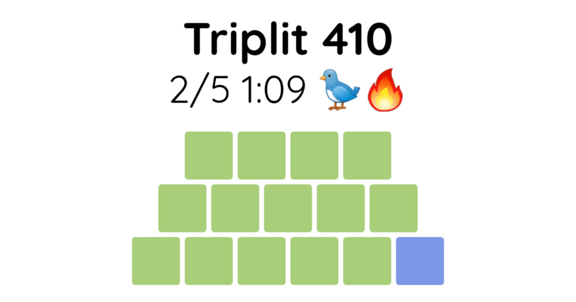 Yet another new word game - let me introduce you to Triplit!