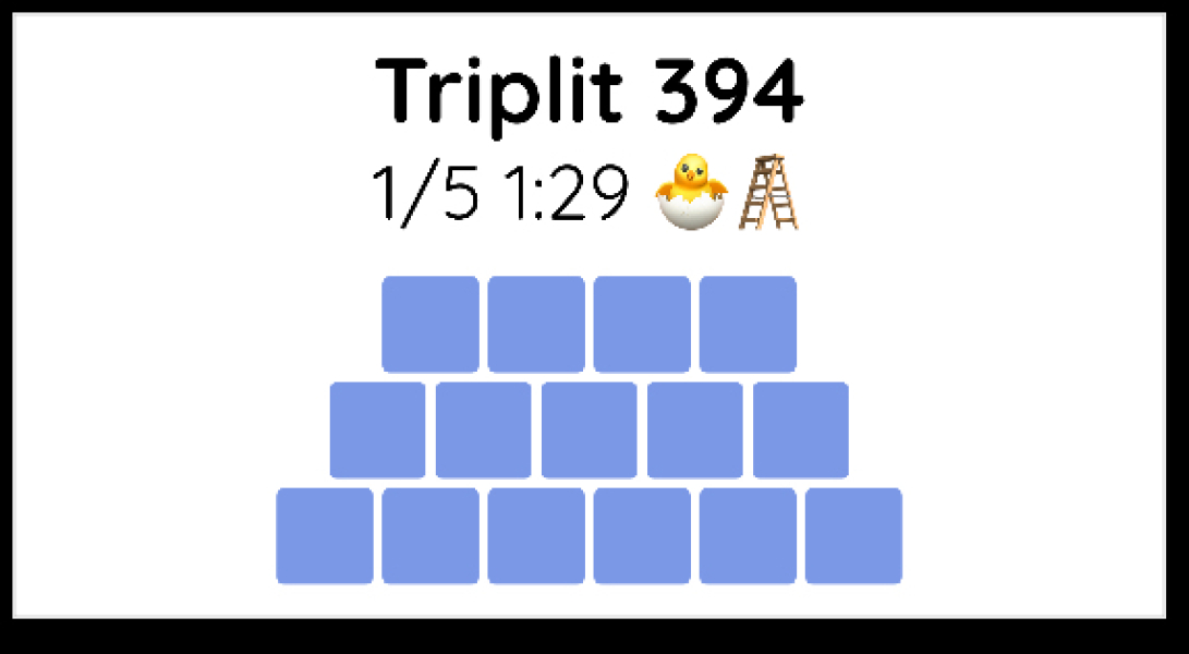 Yet another new word game - let me introduce you to Triplit!