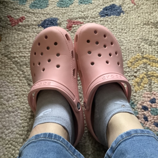 Oh god just looked down - whats on your feet, does it show your age??