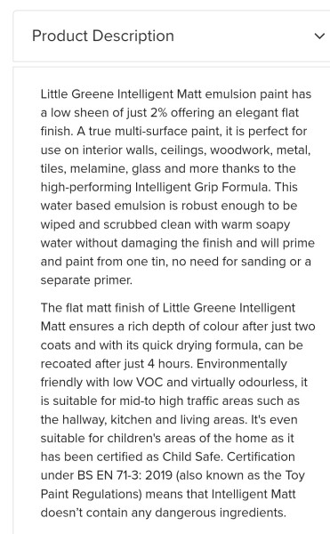 Emulsion on wood, specifically little Greene