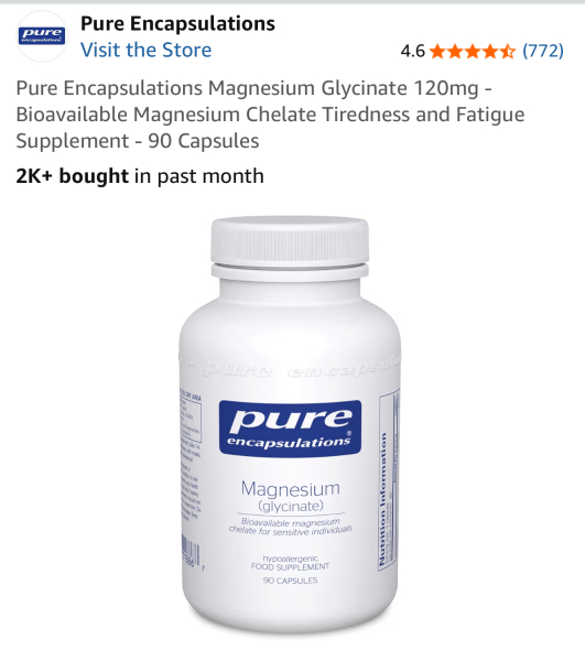 Can anyone recommend a magnesium glycinate on Amazon?