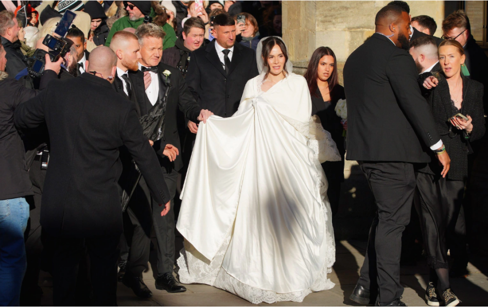 Why is Holly Ramsay covered with a tablecloth?