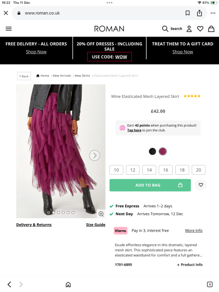 Tulle skirt with flattering waistband