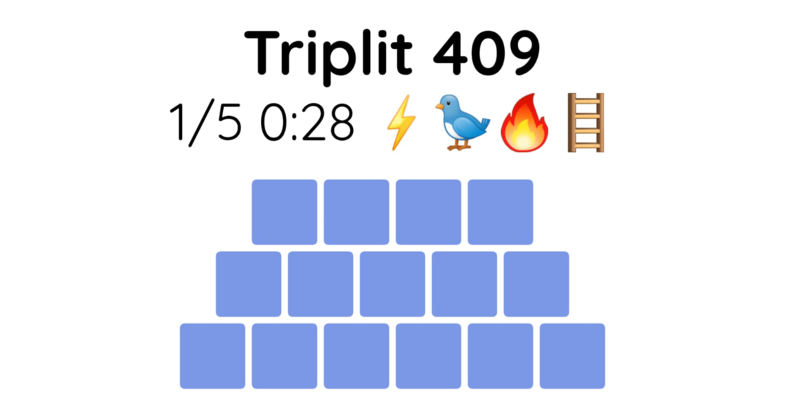 Yet another new word game - let me introduce you to Triplit!