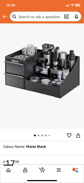 Men’s dressing table organiser