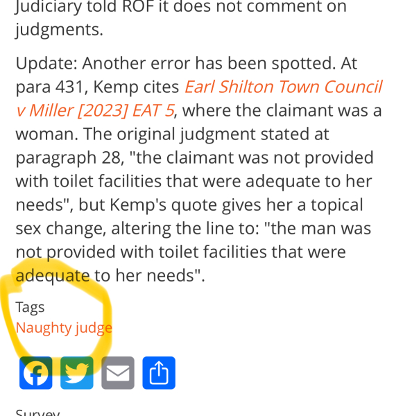 Sandie Peggie vs NHS Fife Health Board and Dr Beth Upton, following Employment Tribunal judgment - thread #58