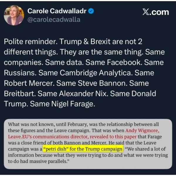 Another Brexit exponent taking Russian money?