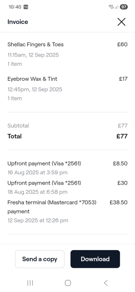 Hair salon alleging I haven’t paid