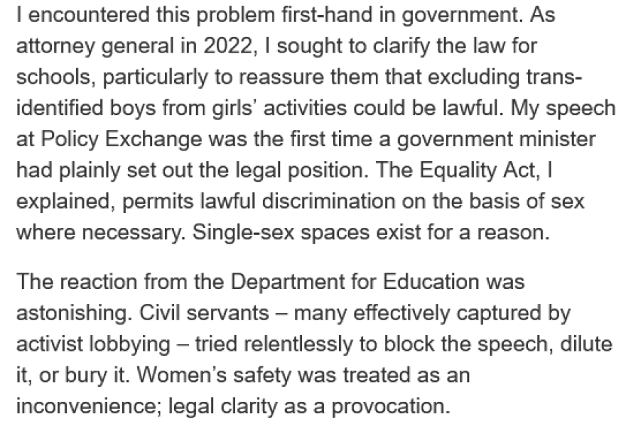 Brigitte Phillipson blocking EHRC guidance