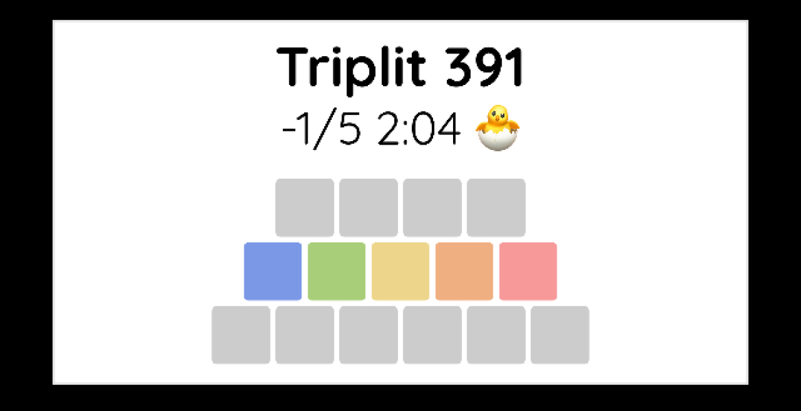 Yet another new word game - let me introduce you to Triplit!