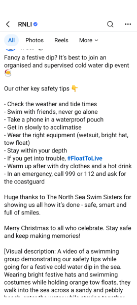 To NOT include 9 year old DD in Boxing Day swim?