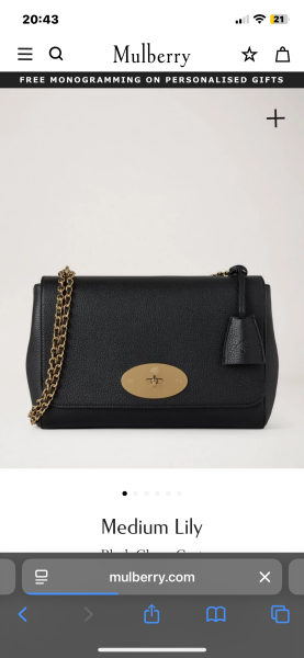 Help me find a handbag: black, medium, everyday use, up to £1000