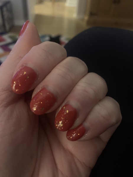 I think I'm done with glittery nails at Christmas