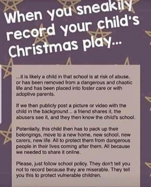 Would you/have you secretly filmed at your child's Nativity?