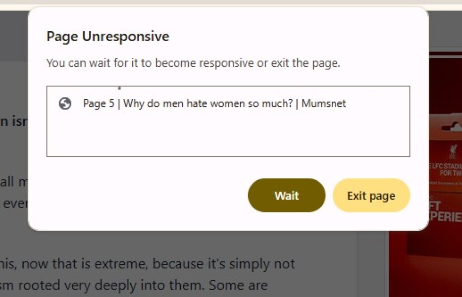 Page unresponsive - constantly