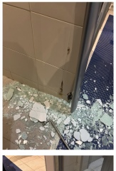 £1670 for exploding shower door at pool- please help