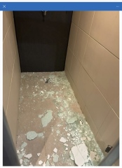 £1670 for exploding shower door at pool- please help