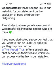 Girlguiding faces legal action from parent over trans policy