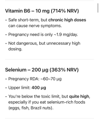 Vitamin levels in Proceive prenatal excessively high?
