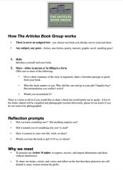 The Articles Book Group, National Library Scotland, Friday 5th.
