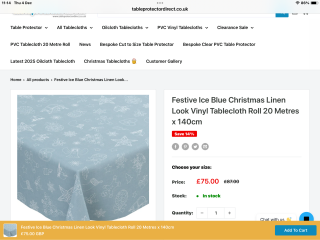 Christmas tablecloth - blue (ish) theme