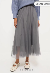Tulle skirt with flattering waistband