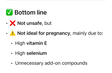 Vitamin levels in Proceive prenatal excessively high?