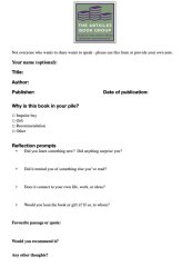 The Articles Book Group, National Library Scotland, Friday 5th.