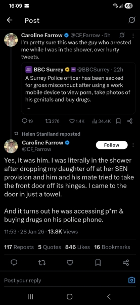 Surrey police officer arrested over drugs and porn use