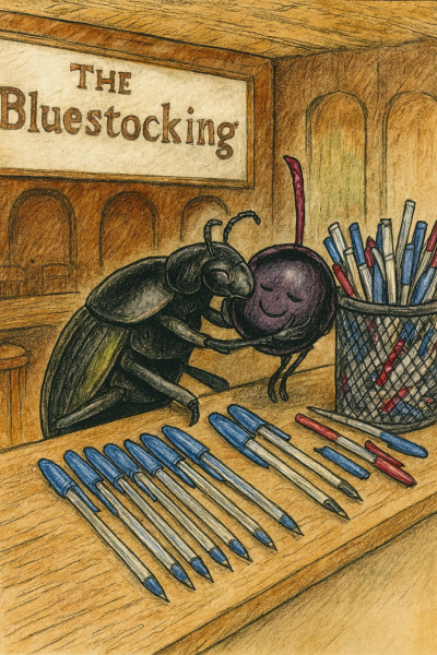 The Bluestocking - your local women's pub, warm, friendly, and not at all unusual in any way.