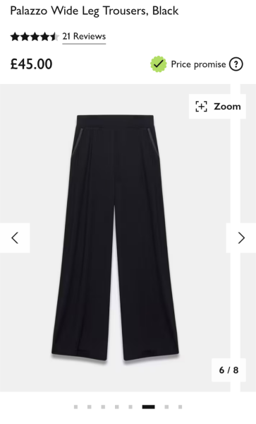 Jersey palazzo trousers - not black