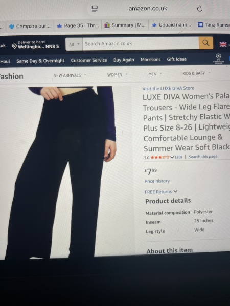 Trousers for long haul flight