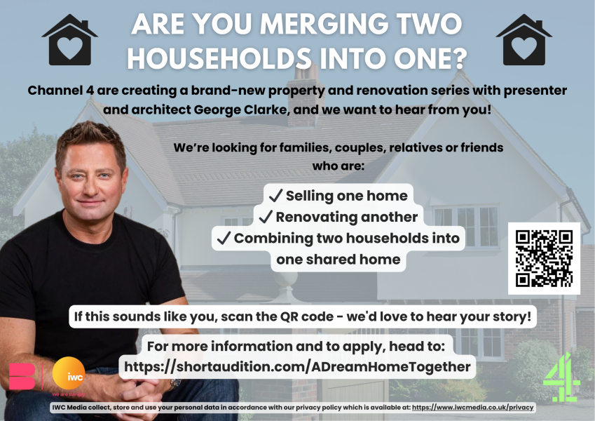 LOOKING FOR STEP FAMILIES MERGING HOMES FOR NEW CHANNEL 4 SERIES